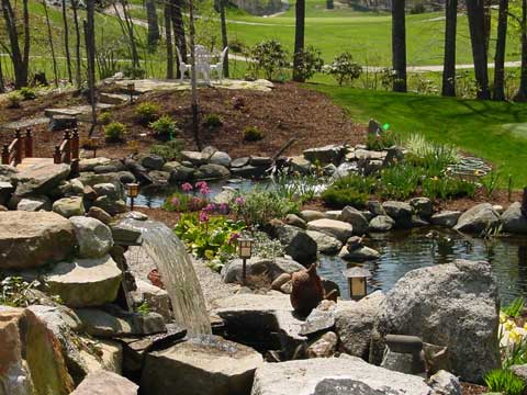 large scale water feature and landscaping design by dan gogan